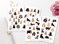 Preview: Christmas Trees and Animals Sticker Set